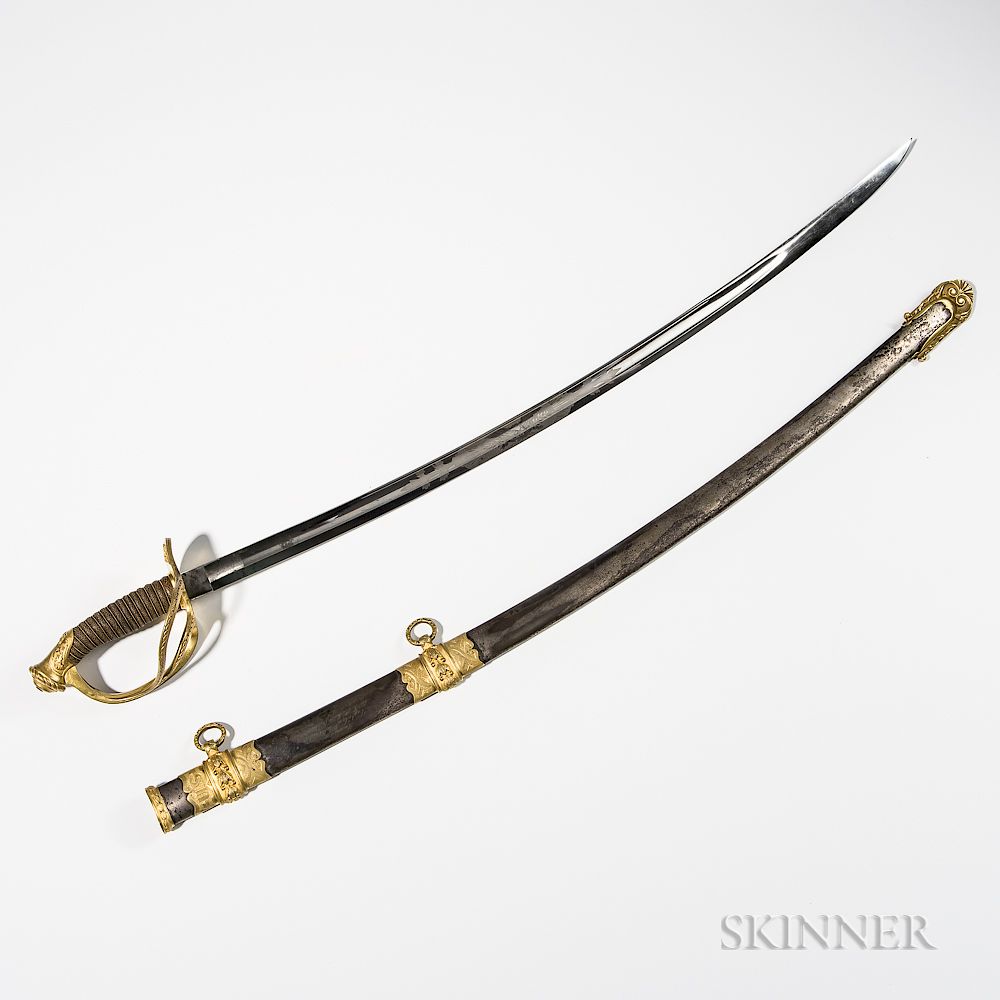 Appraisal: U S Model Officer's Light Cavalry Saber Identified to Captain