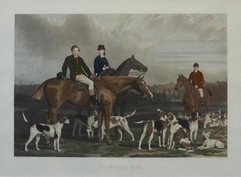 Appraisal: AFTER STEPHEN PIERCE THE HEYTHORP HUNT COLORED ENGRAVING FRAME X