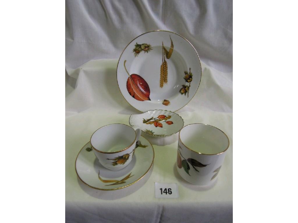 Appraisal: A small collection of Royal Worcester Wild Harvest pattern ceramics