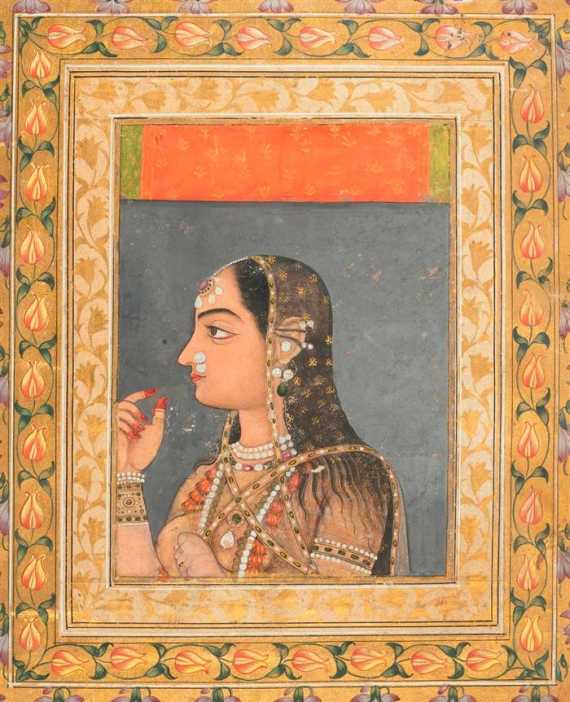 Appraisal: A PORTRAIT OF A YOUNG LADY FROM AN ALBUM India