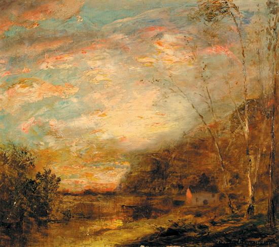 Appraisal: Douglas Arthur Teed Michigan - LANDSCAPE WITH RIVER AT SUNSET