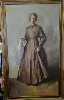 Appraisal: Roger Wilson Dennis - oil on canvas full length portrait