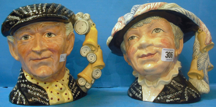 Appraisal: Royal Doulton large Character Jugs Pearly Queen D and Pearly