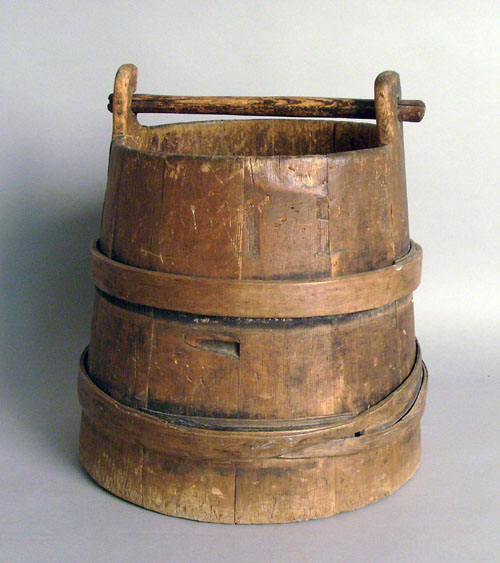 Appraisal: Wood bucket th c h