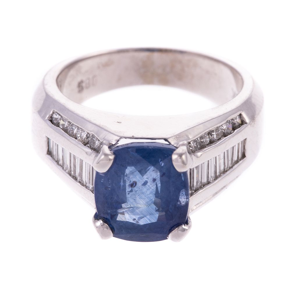 Appraisal: A ct Sapphire Diamond Ring in K K white gold