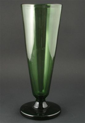 Appraisal: A Stevens Williams Brierley Hill green glass vase designed by