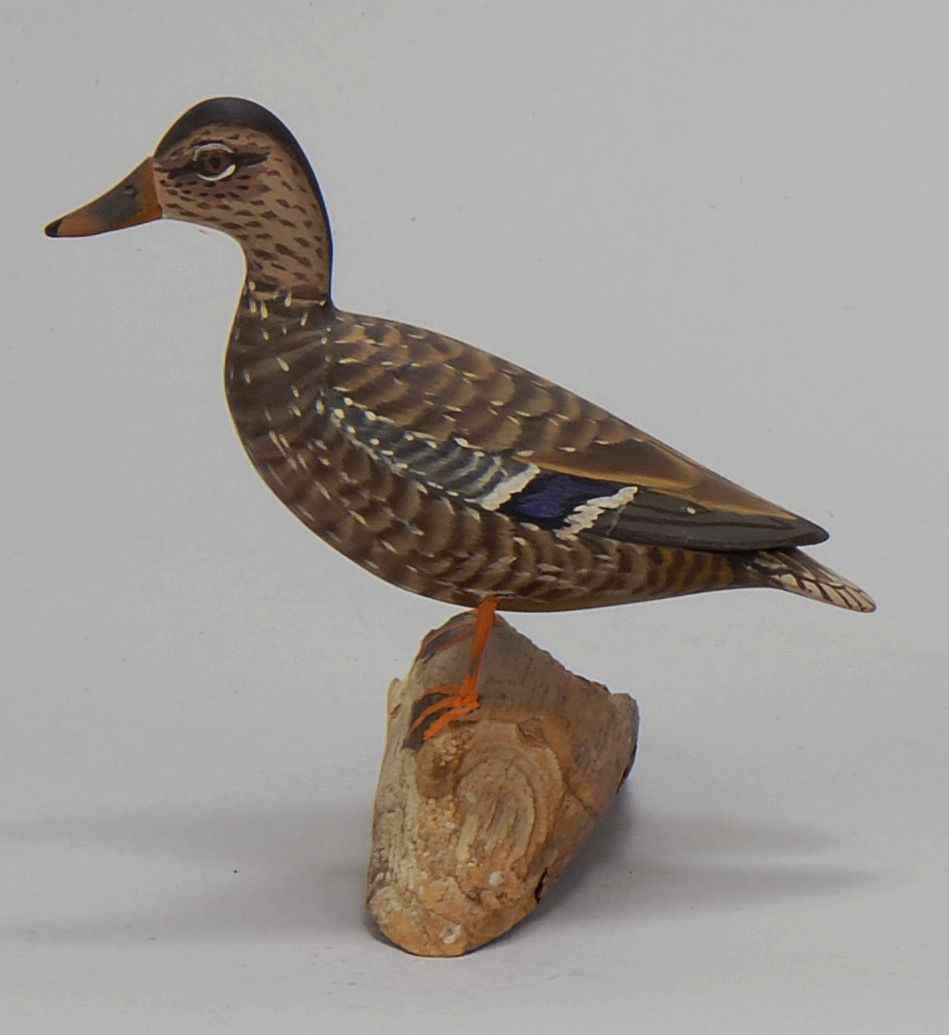 Appraisal: MINIATURE MALLARD HENBy James Lapham of Dennisport Massachusetts Signed on