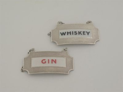 Appraisal: A pair of art deco labels oblong with in-curved corners