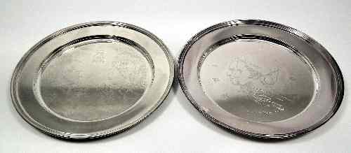 Appraisal: Two Elizabeth II silver dishes commemorating - Queen Elizabeth II