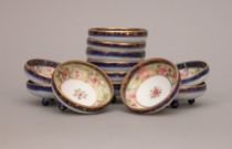 Appraisal: A Set of Nippon Personal Salts circa th Century Blue