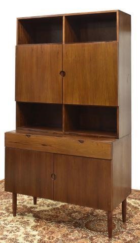 Appraisal: Danish mid-century modern bookcase sideboard c s upper section with