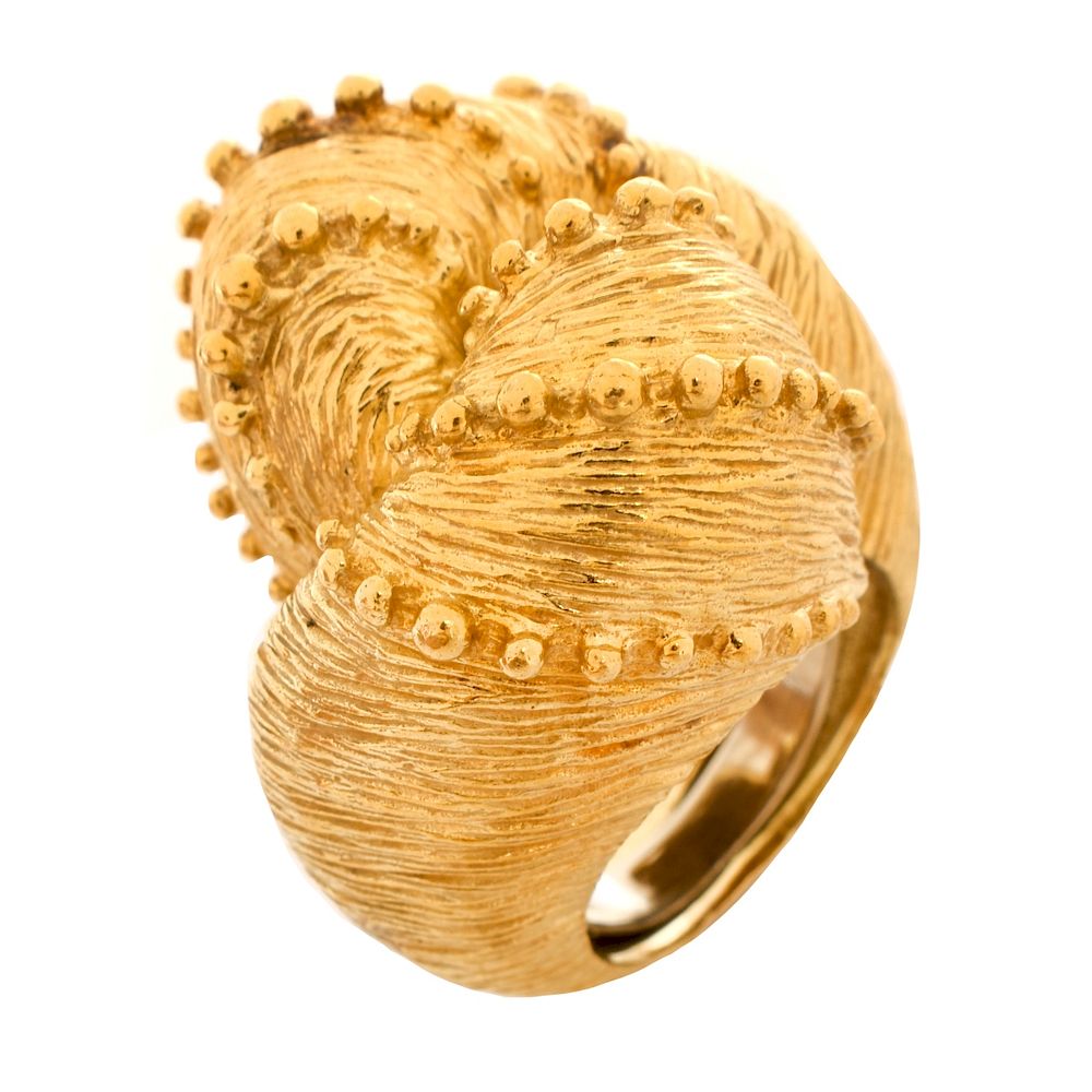 Appraisal: Vintage K Gold Knot Ring Vintage Heavy Karat Yellow Gold