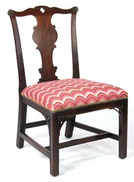 Appraisal: George III Side Chairmahogany early th century back rail stamped