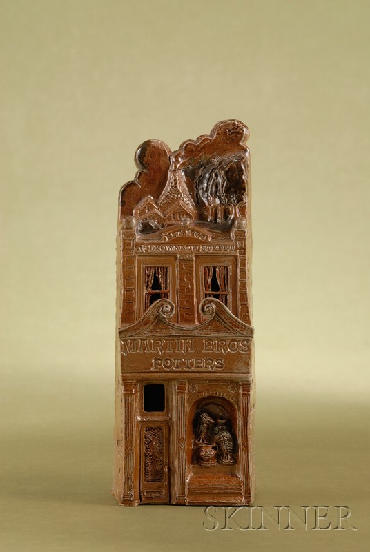 Appraisal: Brown Salt Glazed Stoneware Model of the Martin Brothers Shop