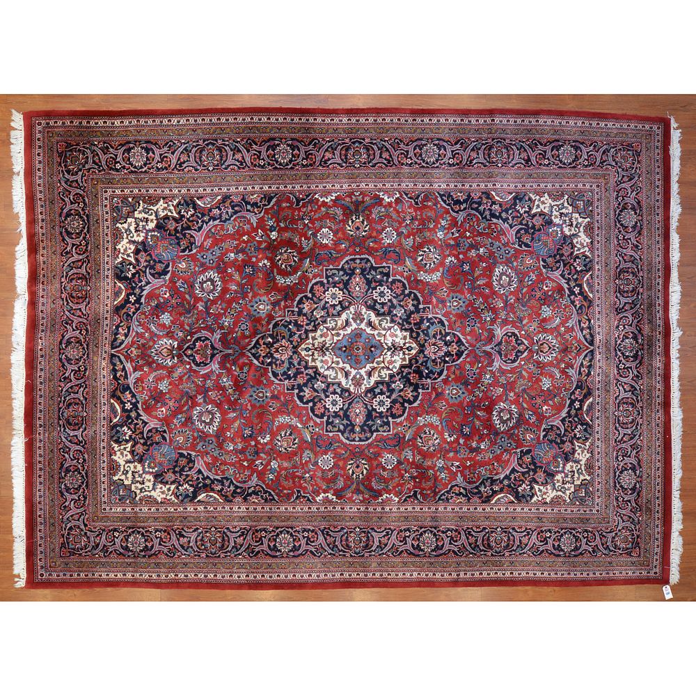 Appraisal: Indo Keshan Rug India x Fourth quarter- th century hand-knotted