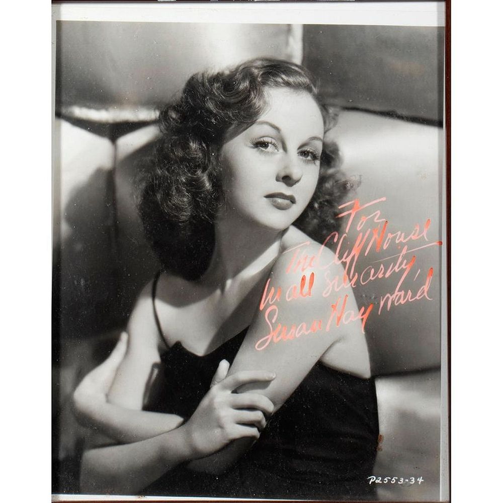 Appraisal: Susan Hayward Original autographed inscribed photograph Size x Condition Showing