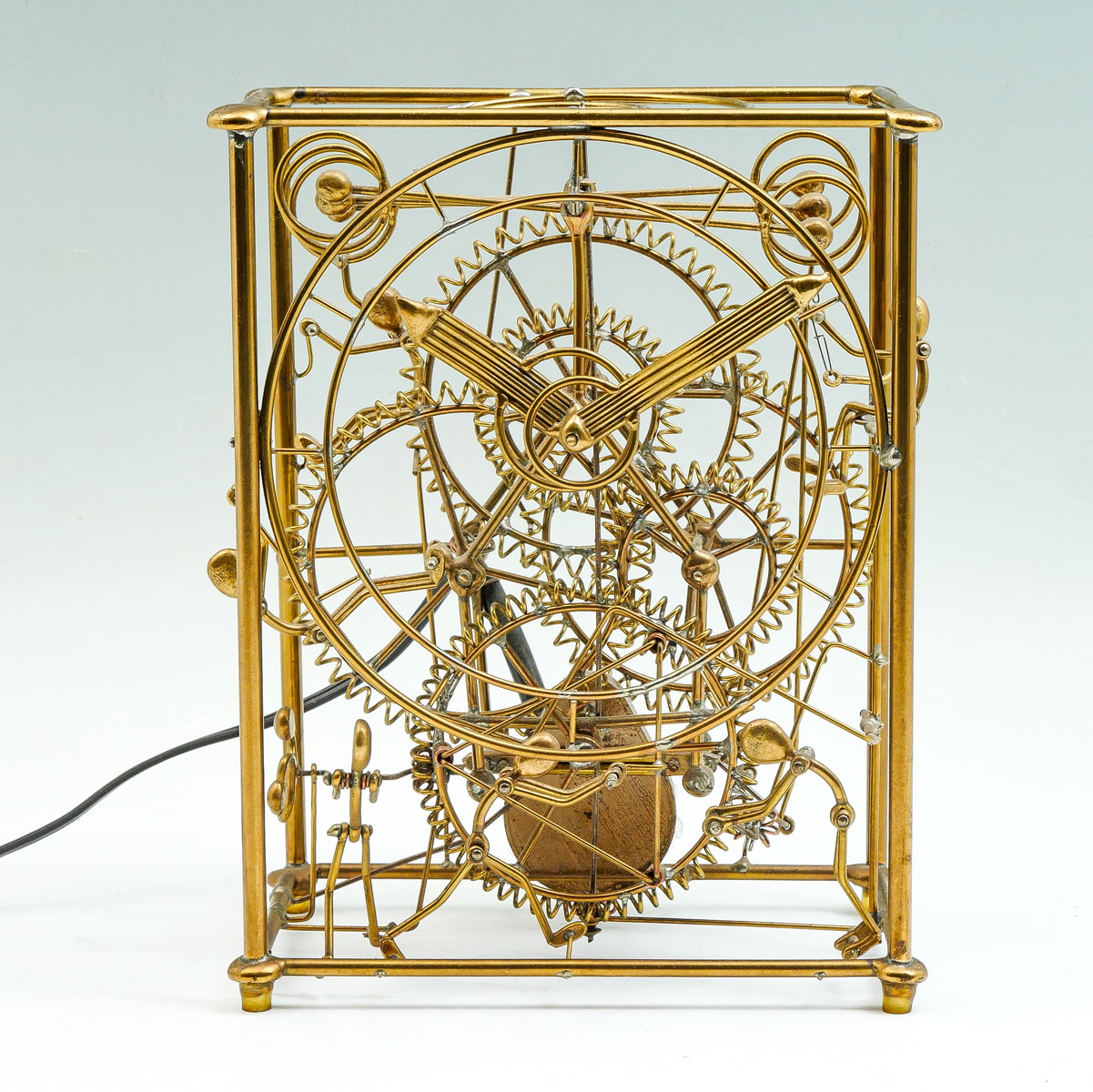 Appraisal: KINETICO STUDIOS SIX MAN CLOCK Six-man kinetic sculpture clock with