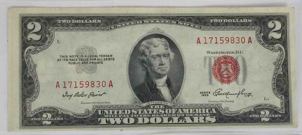 Appraisal: Ten United States Notes - Two Dollars D A A