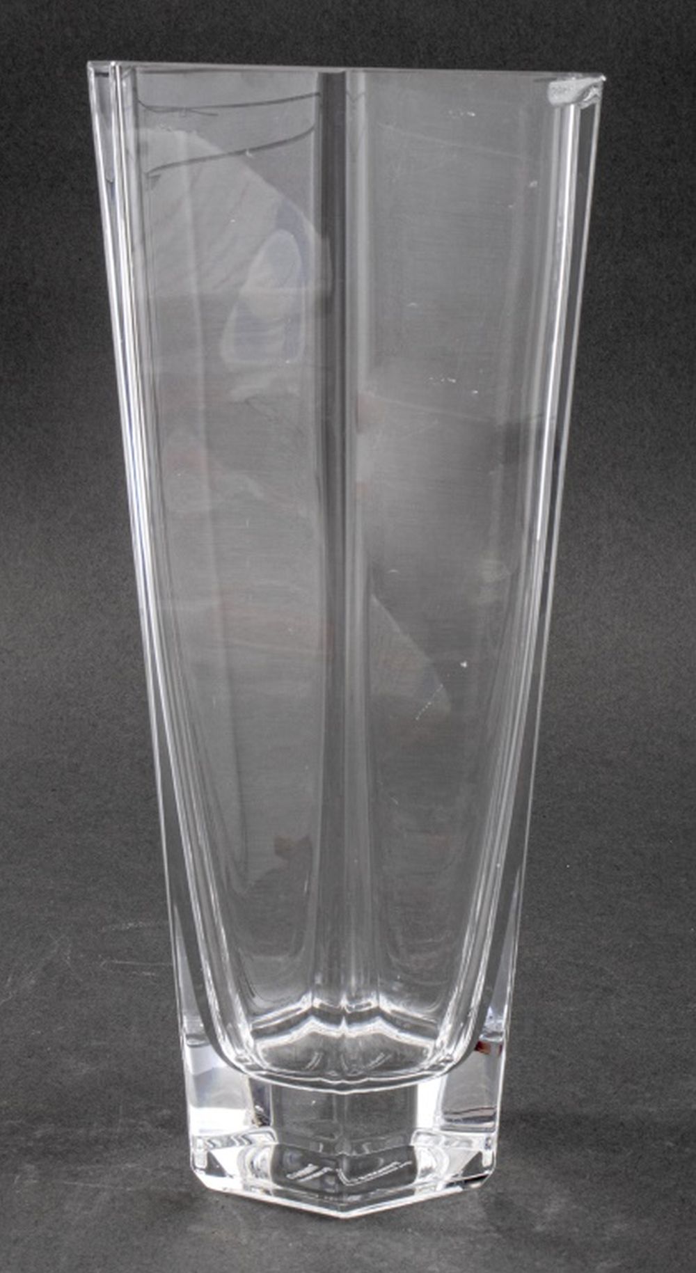 Appraisal: TIFFANY CO FRANK LLOYD WRIGHT HEX GLASS VASE Tiffany Co