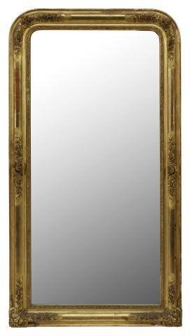 Appraisal: French Louis Philippe period giltwood mirror mid th c having