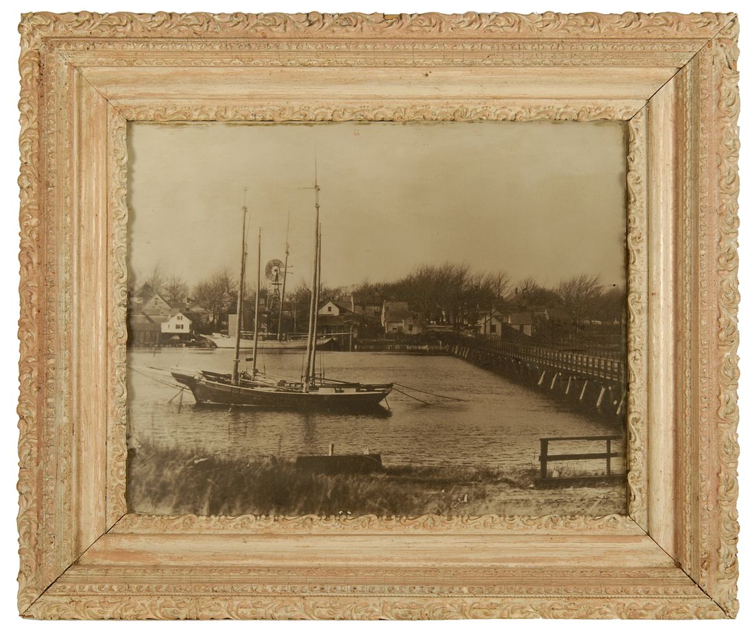 Appraisal: PHOTOGRAPHY - MARINE Framed th Century black and white photography