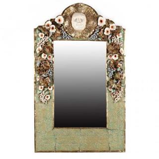 Appraisal: A Large Modern Ceramic Mirror by George Alexander the rectangular