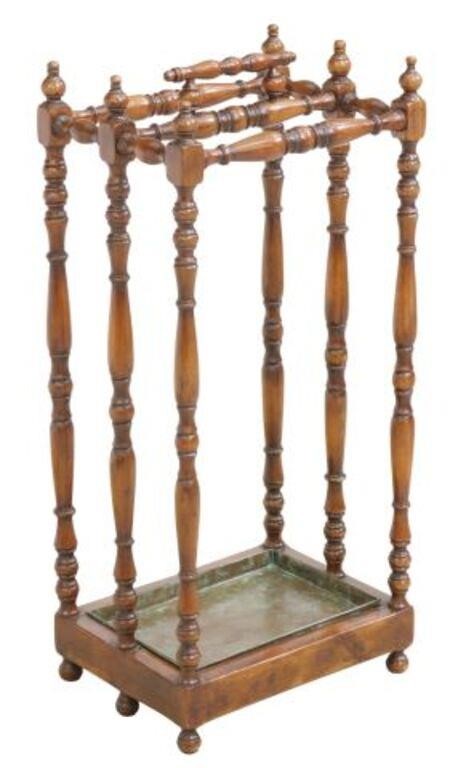 Appraisal: Georgian style mahogany umbrella and stick stand attributed to Theodore