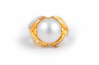 Appraisal: A Marina B Classic Pearl and Diamond Maha Ring A