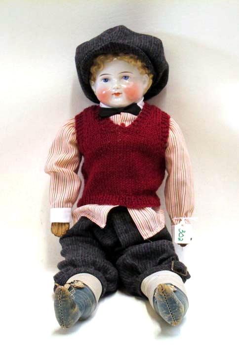 Appraisal: VICTORIAN BLOND CHINA HEAD BOY DOLL having flexible cloth body