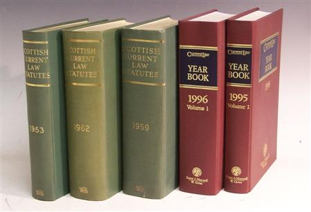 Appraisal: Law Scottish current law statutes London - to volumes original