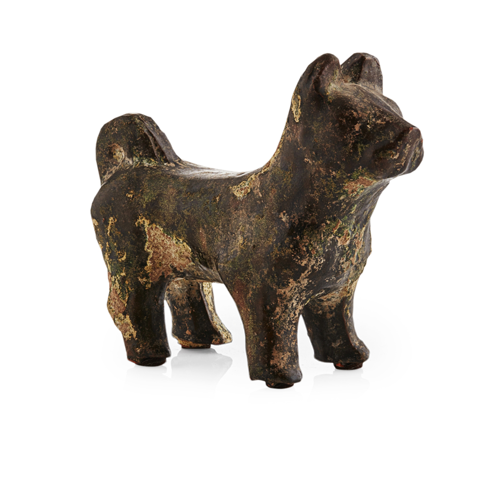 Appraisal: POTTERY MODEL OF A DOG POSSIBLY HAN DYNASTY depicted standing