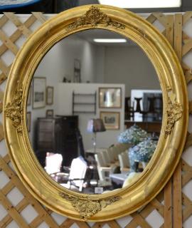 Appraisal: Two gilt framed mirrors including large oval Victorian and a