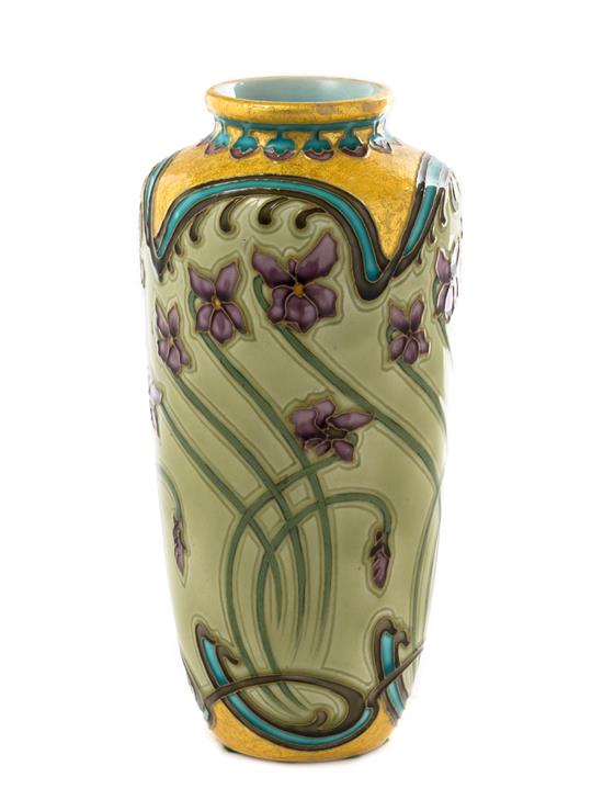 Appraisal: Sale Lot A French Art Nouveau Ceramic Vase clement massier