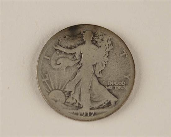 Appraisal: -D Reverse Walking Liberty Half Dollar