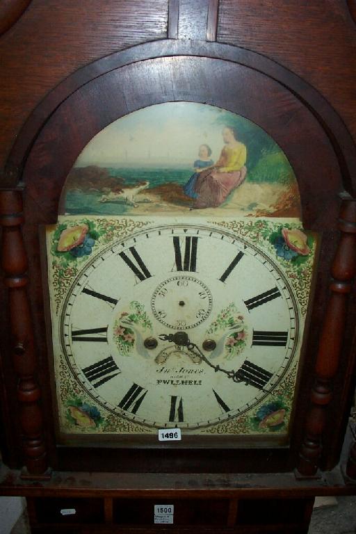 Appraisal: A substantial th century oak and mahogany longcase clock with