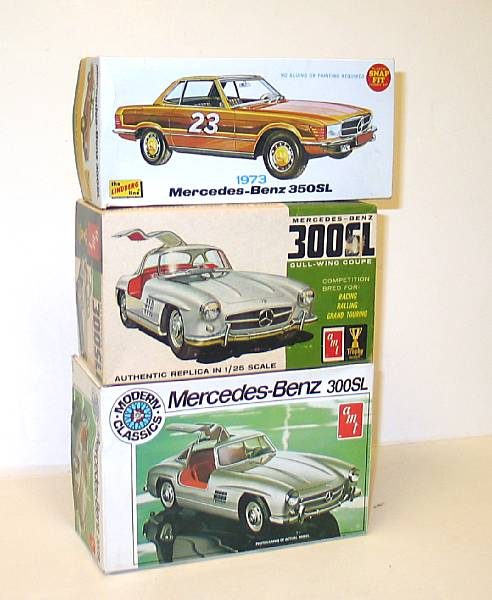 Appraisal: Mercedes Benz plastic models Lot of boxed Mercedes boxed plastic