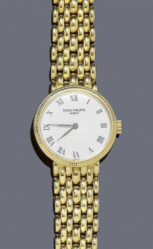 Appraisal: LADY'S WRISTWATCH PATEK PHILIPPE CALATRAVA s Yellow gold Ref Round