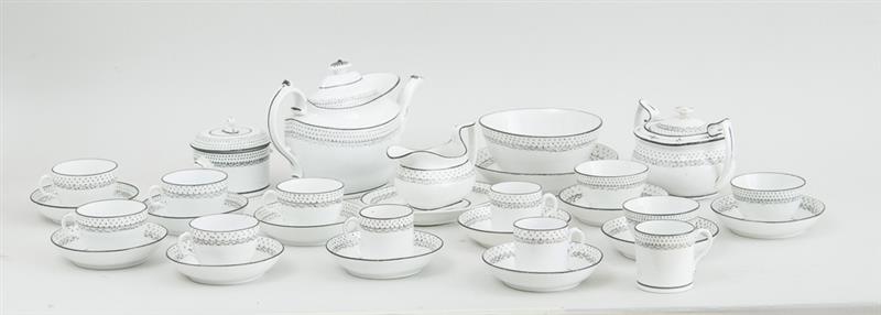 Appraisal: ENGLISH PORCELAIN THIRTY-PIECE PART TEA SERVICE Some pieces marked in