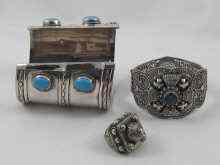 Appraisal: A mixed lot comprising a white metal tests silver bracelet