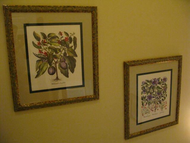 Appraisal: Two th c Style Botanical Prints each matted and framed