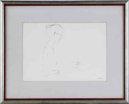 Appraisal: Elizabeth Osborne American b study of a woman signed lower