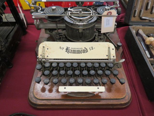 Appraisal: Antique Typewriter Hammond oak base