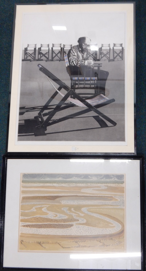 Appraisal: After Pamela Hughes Sands Norfolk mono print cm x cm