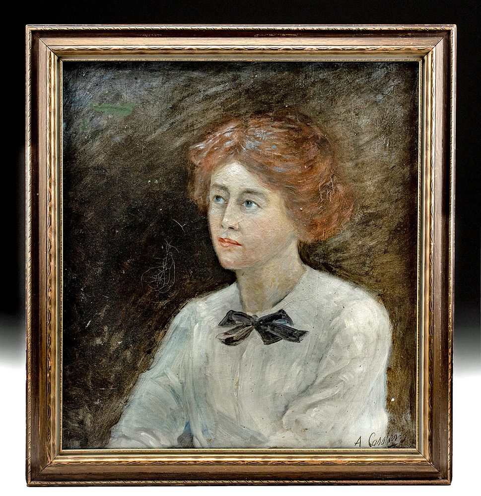 Appraisal: Framed Victorian Era Painting - Portrait of a Woman A