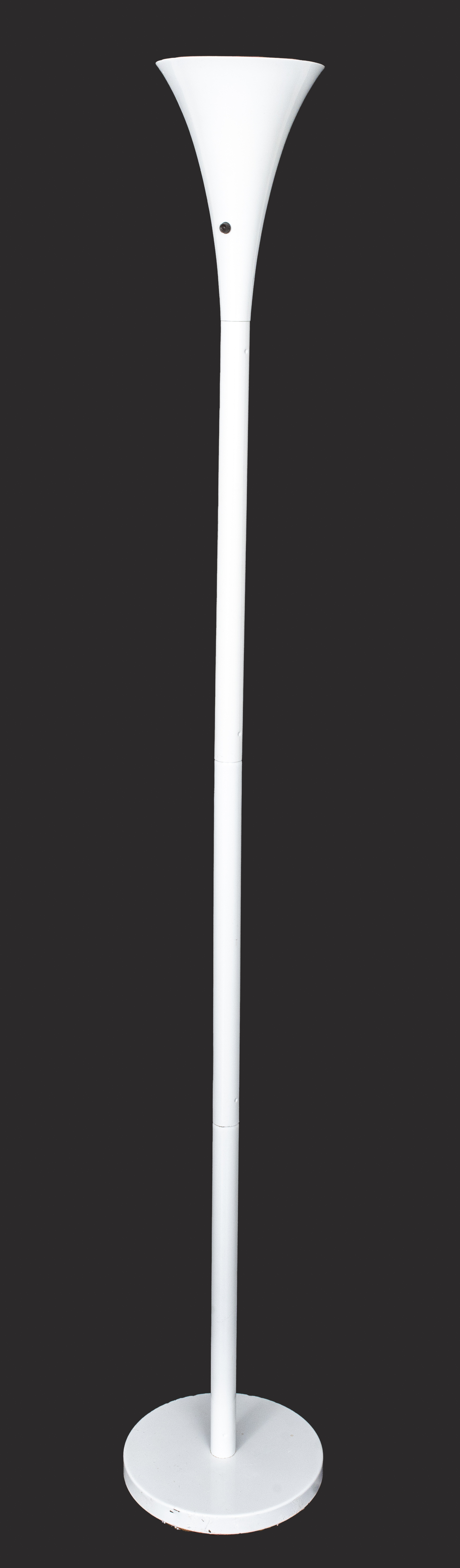 Appraisal: MODERN LAUREL WHITE ENAMELED METAL FLOOR LAMP Modern Laurel white