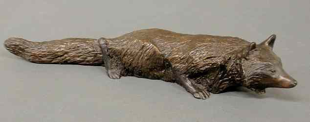 Appraisal: Turner William American Virginia - bronze figure of a recumbent