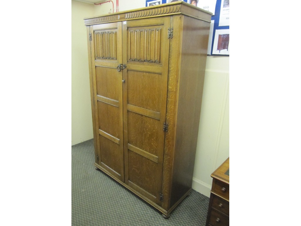 Appraisal: th Century style two door wardrobe