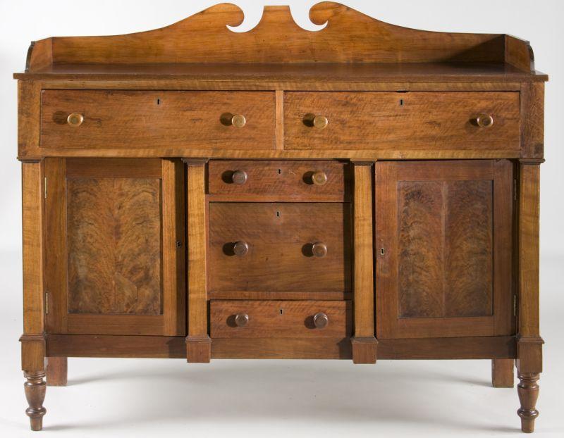 Appraisal: Southern Sideboard Greenville County SC circa figured walnut with birch