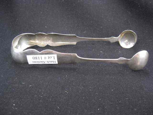 Appraisal: American Coin Silver Tongs circa '' excellent no monogram