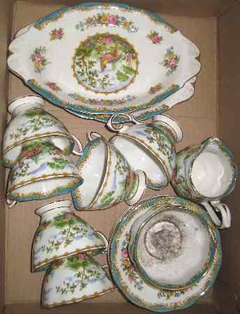 Appraisal: Royal Albert Chelsea Bird part tea set including cups saucers